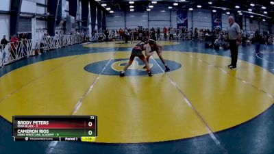 72 lbs Rd# 10- 4:00pm Saturday Final Pool - Brody Peters, Iowa Black vs Cameron Rios, Lions Wrestling Academy