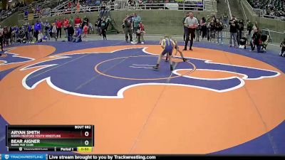 56 lbs Cons. Round 4 - Bear Aigner, Hawk Mat Club vs Aryan Smith, North Medford Youth Wrestling