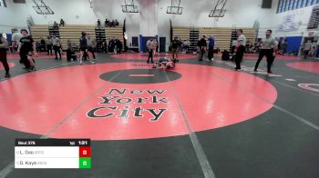 108 lbs Quarterfinal - Leona Gao, Brooklyn Technical-PSAL vs Gideon Kaye, Brooklyn Technical-PSAL
