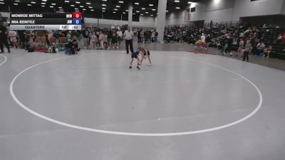 50.8-54.8 lbs Quarters - Monroe Mittag, Moyer Elite Wrestling vs Mia Benitez, JUIC3 ACAD3MY WRESTLING