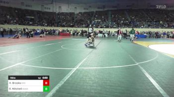 76 lbs Consi Of 16 #2 - Hixsen Brooks, Blanchard High School vs Ryan Mitchell, Mangum Wrestling