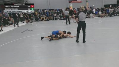 113 lbs Cons. Sub-semis - Riley Pedersen, GI Grapplers vs Damien Yeoman, Sebolt Wrestling Academy
