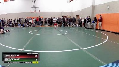 165 lbs Cons. Round 2 - Brayden Vance, Lexington vs Zayne Kozelka, New Philadelphia