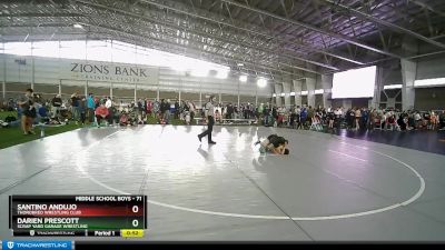 71 lbs 3rd Place Match - Darien Prescott, Scrap Yard Garage Wrestling vs Santino Andujo, Thorobred Wrestling Club