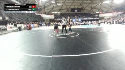 Girls 2A 170 lbs Cons. Semi - Madeline Payne, Black Hills (Girls) vs Camrynn Pike, North Mason (Girls)