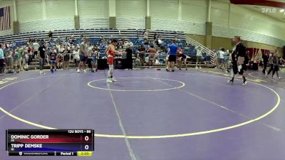 86 lbs Quarterfinal - Dominic Gorder, MI vs Tripp Demske, IN