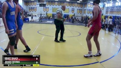 215 lbs Round 4 (8 Team) - Jensen Devries, Attack WC vs Grady Isaacs, Lake Mary Militia WC