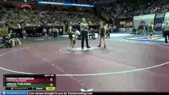 100 lbs Semifinal - Hannah Henderson, Lafayette (Wildwood) vs Abigail Fuglsang, Camdenton