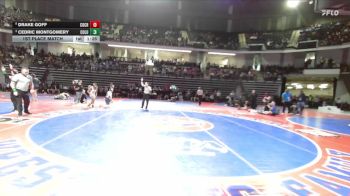 132-2A 1st Place Match - Drake Goff, Coahulla Creek vs Cedric Montgomery, Columbus