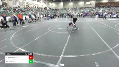 43 lbs Round Of 16 - Cooper Bradford, Run To Danger vs Westin Cota, Fallon Outlaws WC