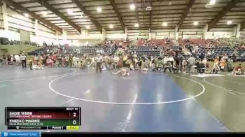 48 lbs Semifinal - Sadie Webb, Southern Idaho Training Center vs Kneeko Marine, Excalibur Wrestling Club