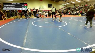 58 lbs Consi Of 4 - Hayden Gregory, Tulsa Blue T Panthers vs Waylon Cooper, Sperry Wrestling Club