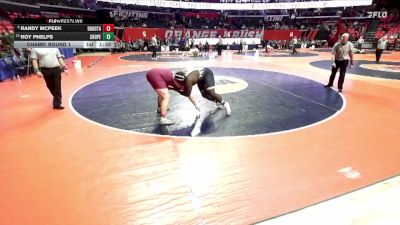 1A 285 lbs Champ. Round 1 - Randy McPeek, Dakota vs Roy Phelps, Chicago (C. Hope Academy)