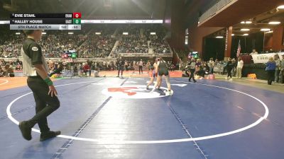 145 lbs 5th Place Match - Evie Stahl, Evanston vs Halley House, Cheyenne East