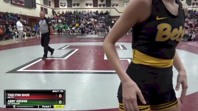 100 lbs Round 3 - Abby Kennis, Bettendorf vs Taelynn Bass, NH/TV