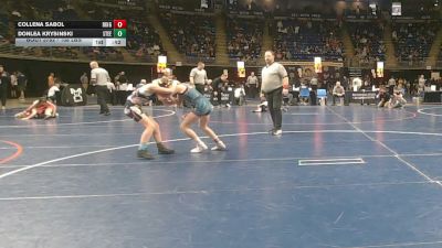 108 lbs Quarterfinal - Collena Sabol, Ringgold vs Donlea Krysinski, Steel Valley