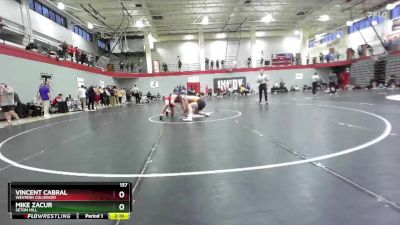 157 lbs Champ. Round 3 - Mike Zacur, Seton Hill vs Vincent Cabral, Western Colorado