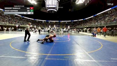 195 lbs Round Of 32 - Gregory Vassallo, Hanover Area vs Brady Koffman, River Valley