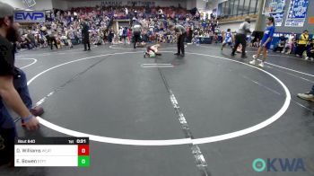 75 lbs Semifinal - Dax Williams, Weatherford Youth Wrestling vs Easton Bowen, Standfast