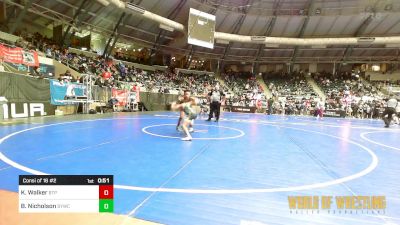 85 lbs Consi Of 16 #2 - Kayden Walker, Tulsa Blue T Panthers vs Bryce Nicholson, Springdale Youth Wrestling Club