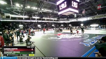 Girls 125 lbs Cons. Semi - Aurora Martin, W. F. West (Girls) vs Rosemary Brooks, South Kitsap (Girls)