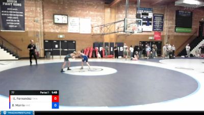 77 lbs Round 3 - Ezra R. Fernandez, Sublime Wrestling Academy vs Brock Morris, Hawk Wrestling Club