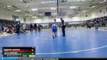 113 lbs Champ. Round 2 - Micah Gregory, Trinity School At River Ridge vs Zackary Johnson, Blaine