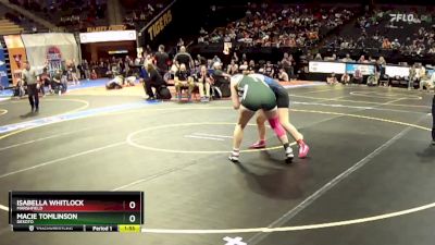 170 Class 1 lbs Quarterfinal - Macie Tomlinson, DeSoto vs Isabella Whitlock, Marshfield