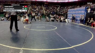 3A 150 lbs Quarterfinal - Elijah Oakley, Piedmont High School vs John Schulz, West Carteret High School