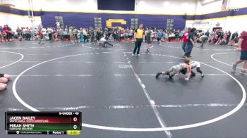 49 lbs Quarterfinal - Jacen Bailey, White Knoll Youth Wrestling vs Mikah Smith, Carolina Reapers