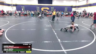 49 lbs Quarterfinal - Jacen Bailey, White Knoll Youth Wrestling vs Mikah Smith, Carolina Reapers