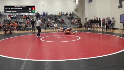 285 lbs Round 2 - Karl Westermann, Clear Creek-Amana vs Eli Mcgriff, PCM, Monroe