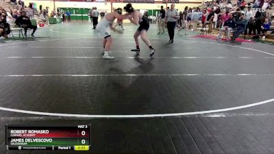 190 lbs Cons. Round 2 - Robert Romasko, Caravel Academy vs James Delvescovo, Salesianum