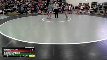 105 lbs Quarterfinal - Carmen Davidson, Sly Fox Wrestling vs Carleigh Clark, BullTrained