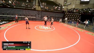 123 lbs Cons. Round 4 - Kole Wootton, Lehi vs Vance Moser, Viewmont