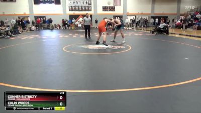 215 lbs Cons. Semi - Colin Woods, Cedar Rapids Jefferson vs Conner Bistricty, Prairie, Cedar Rapids