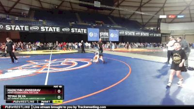 63 lbs Champ. Round 2 - Madilynn Lensegrav, Askeo International Mat Club vs Teyah Silva, Gig Harbor Grizzlies Wrestling Club