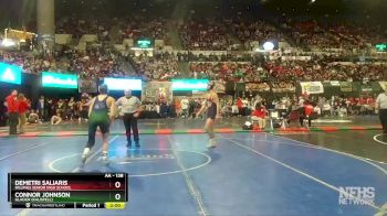 AA - 138 lbs Champ. Round 1 - Connor Johnson, Glacier (Kalispell) vs Demetri Saliaris, Billings Senior High School