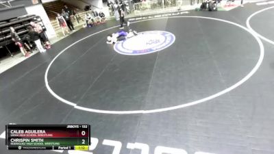 132 lbs Champ. Round 2 - Chrispin Smith, Rodriguez High School Wrestling vs Caleb Aguilera, Ukiah High School Wrestling