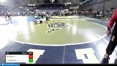 125 lbs Cons. Round 2 - Peyton Beckett, NWWC vs Wyatt Oliva, Punisher Wrestling Company