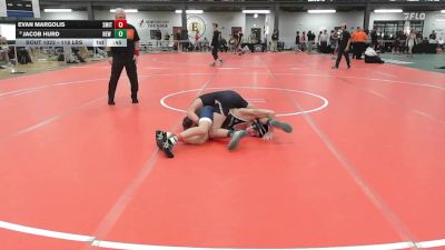 118 lbs Consi Of 8 #1 - Evan Margolis, Smithtown West vs Jacob Hurd, New Hartford-sv-up