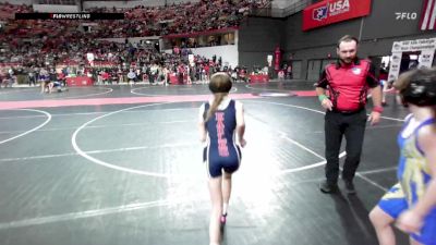 90 lbs Cons. Round 2 - Elliott Towle, Unity vs Michaela Quillman, Mauston Talons Wrestling Club