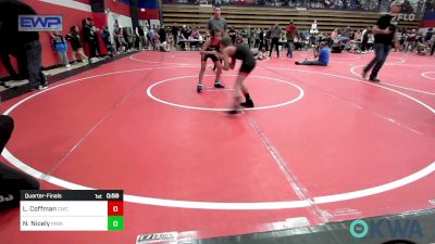 73 lbs Quarterfinal - Lane Coffman, Claremore Wrestling Club vs Noah Nicely, Morris Wrestling Association