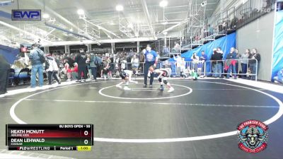 55 lbs Champ. Round 1 - Dean Lehwald, Cougar vs Heath McNutt, Abilene Kids