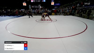 157 lbs Cons 64 #1 - Clayton Solberg, MN vs Camden Baumann, IN