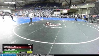 63 lbs Cons. Round 3 - Marcus Pettis, Team Aggression Wrestling Club vs Tate Wickham, Cashmere Wrestling Club