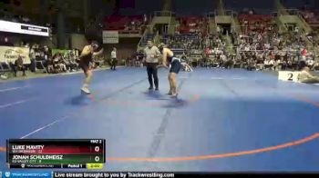 220 lbs Quarterfinals (8 Team) - Jonah Schuldheisz, E2-Valley City vs Luke Mavity, W3-Dickinson
