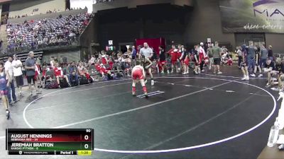 90 lbs Round 5 (6 Team) - August Hennings, Nebraska Red vs Jeremiah Bratton, Kansas Python