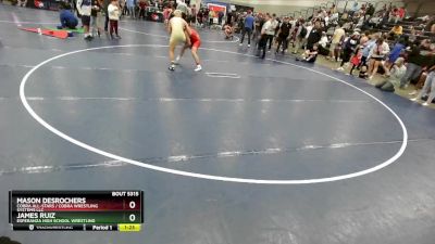 138 lbs Quarterfinal - James Ruiz, Esperanza High School Wrestling vs Mason DesRochers, COBRA ALL-STARS / Cobra Wrestling Systems LLC