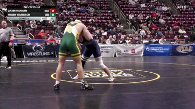 285 lbs Consi 3 - Gavin Hannah, Brookville vs Henry Barbisch, Carlynton